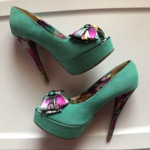 Brand New Platform Peep Toe Heels